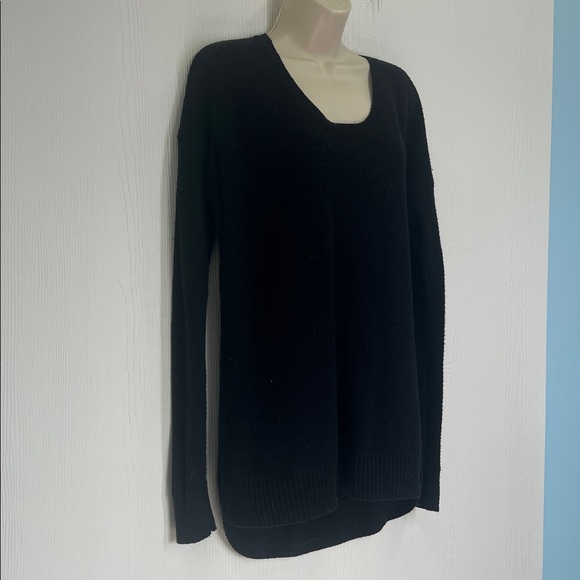 Madewell - Black Knit Scoop Neck Long Sleeve Pullover Sweater Size Medium - Picture 3 of 9